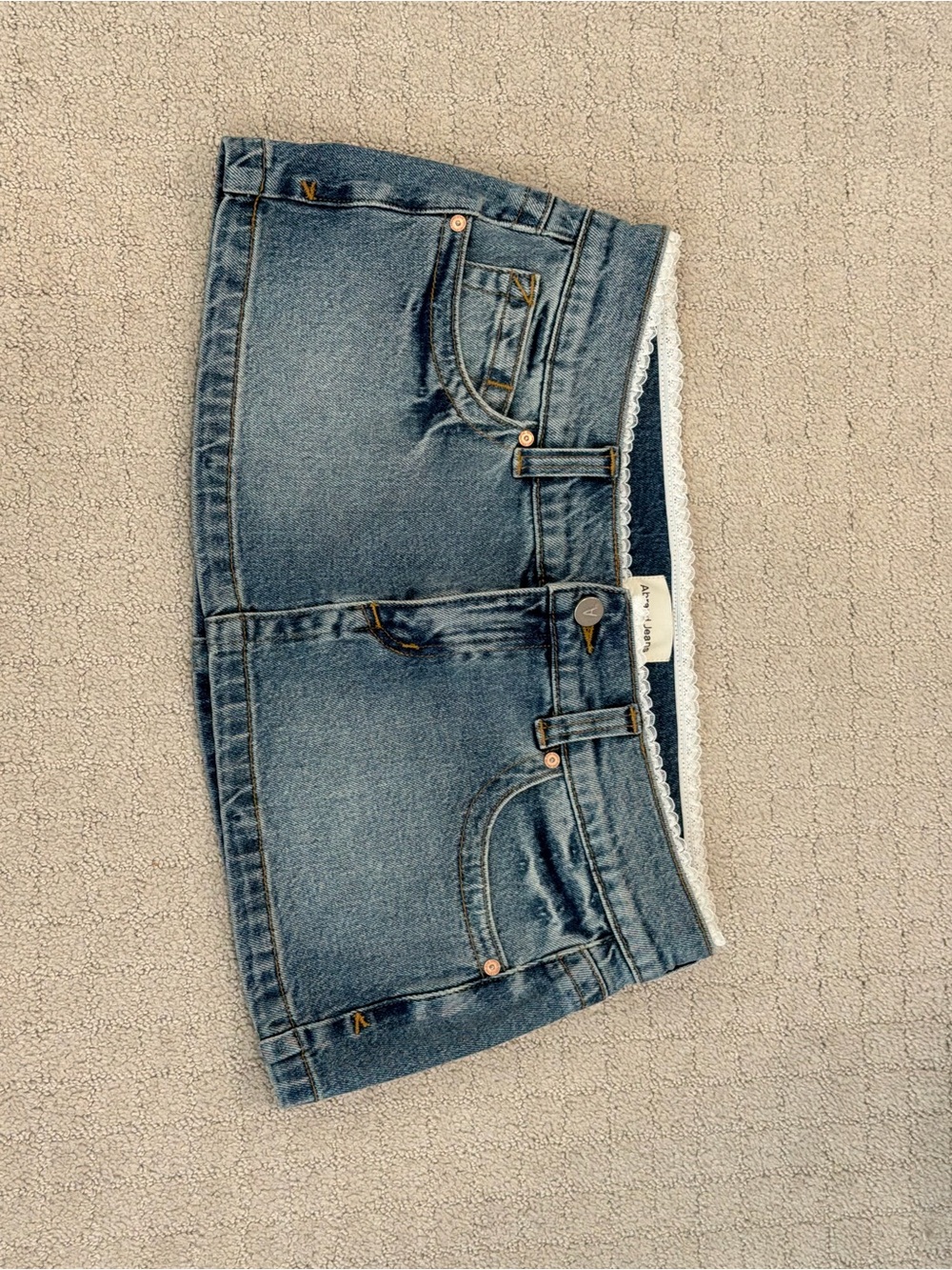Denim Mini Skirt - Blue